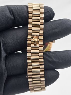 Rose Gold Men's Link Watch- Unbranded